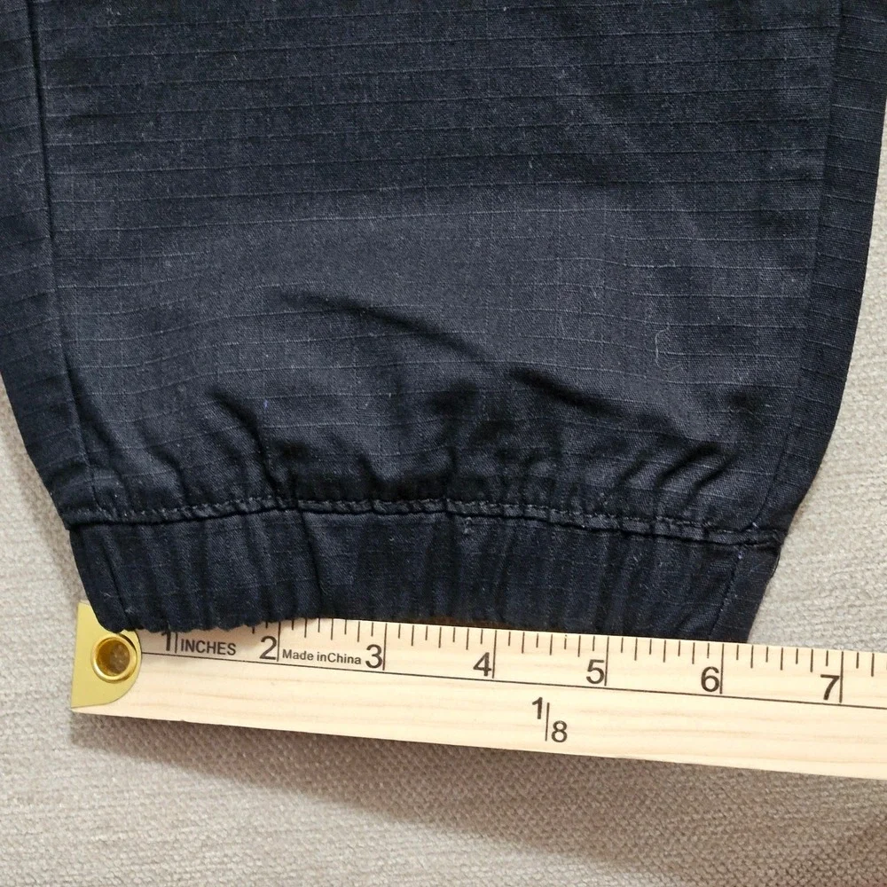 True Religion Mens Ripstop Jogger Pants Jet Black Cargo Graphic 700755 Size M‎